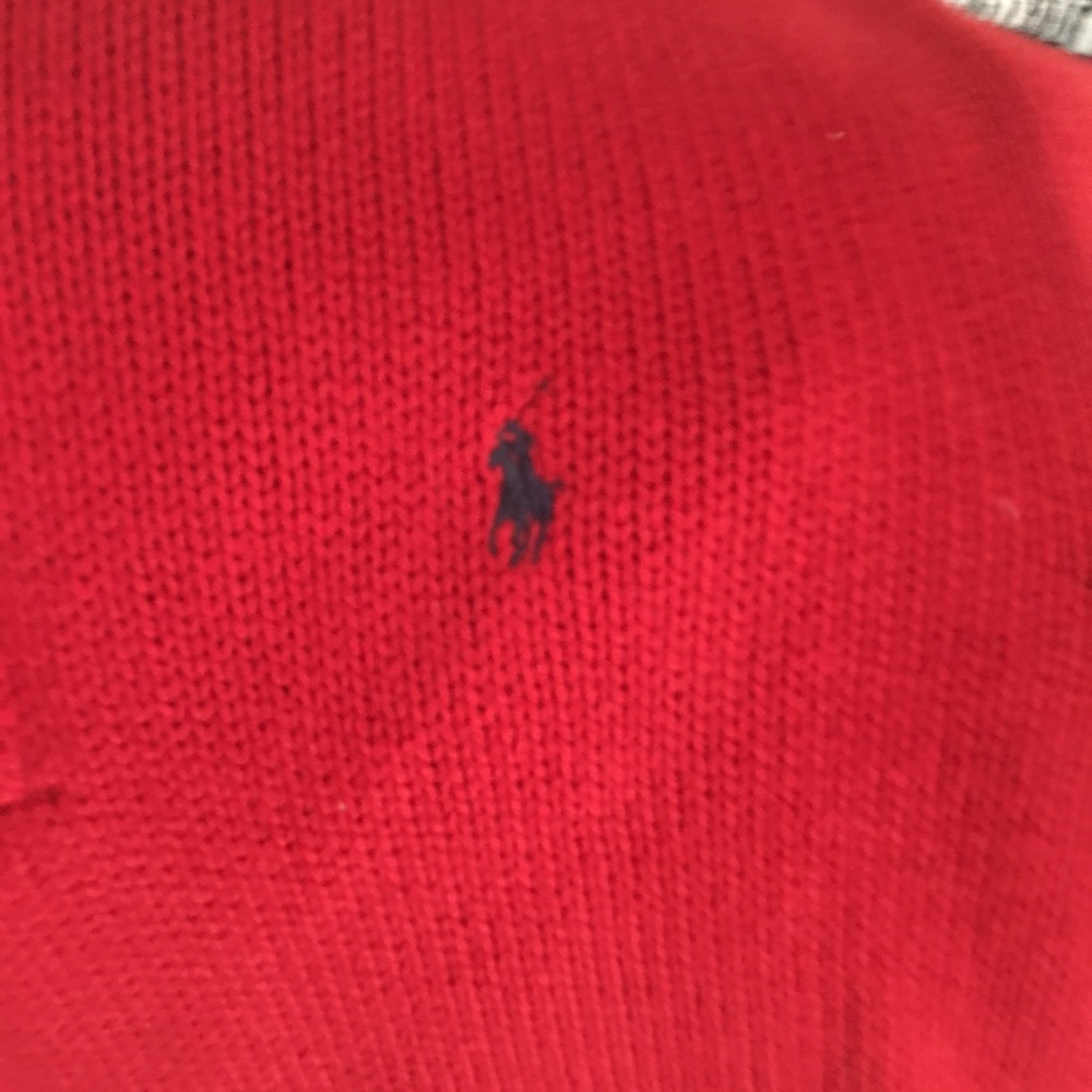 Red large polo Ralph Lauren sweater - Picture 2 of 3